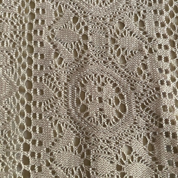 New Directions Tan Lace Blouse Fully Lined Womens Size Large - Picture 2 of 7